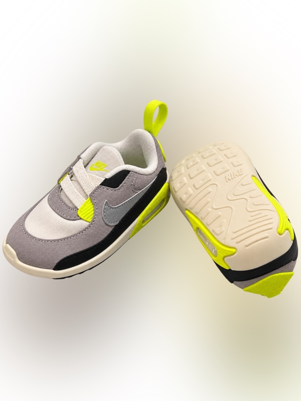 Nike Kids' Grey & Neon Yellow Athletic Shoes